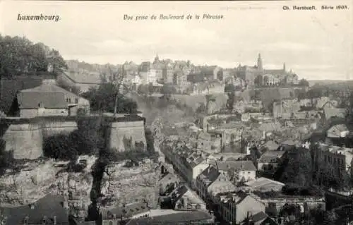 Ak Luxembourg Luxemburg, Boulevard de la Petrusse, Panorama
