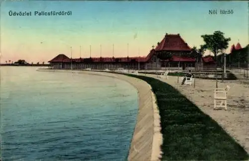 Ak Palić Palics Palicsfürdő Palitsch Serbien, Promenade