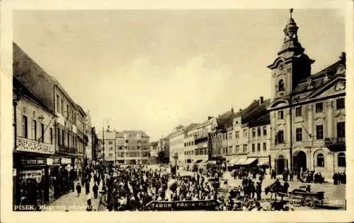 Ak Písek Pisek Südböhmen, Riegrovo náměstí
