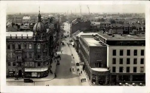 Ak Pardubice Pardubitz Stadt, Stadtansicht, Wilsonova třída, Blick auf Gebäude und Straßen