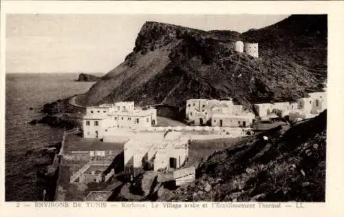 Ak Korbous Tunesien, arabisches Dorf, Thermalbad