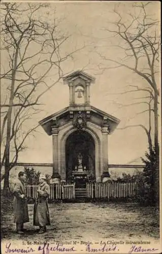 Ak Saint Mandé Val de Marne, Hopital M. Begin, Chapelle miraculeuse