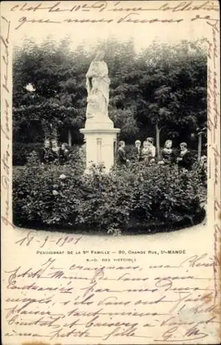 Ak Saint Mandé Val de Marne, Pensionnat de la Ste Famille, N.-D. des Victoires, 80 Grande Rue