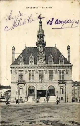 Ak Vincennes Val de Marne, Rathaus
