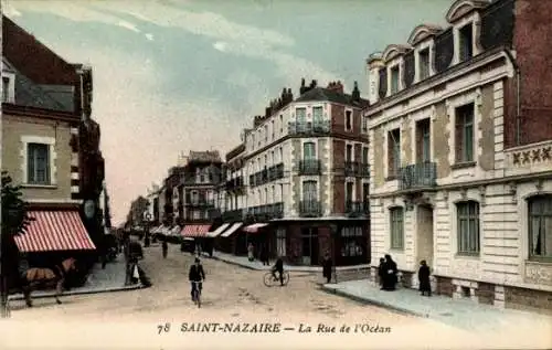 CPA Saint-Nazaire Loire Atlantique, La Rue de l'Océan