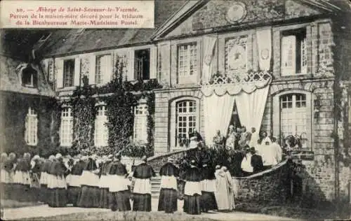 CPA Saint Sauveur le Vicomte Manche, Abbaye
