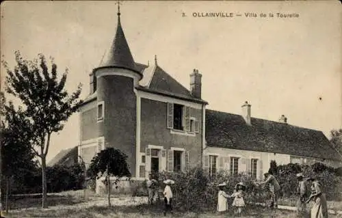 Ak Ollainville Essonne, Villa de la Tourelle, Kinder spielen, ländliche Umgebung
