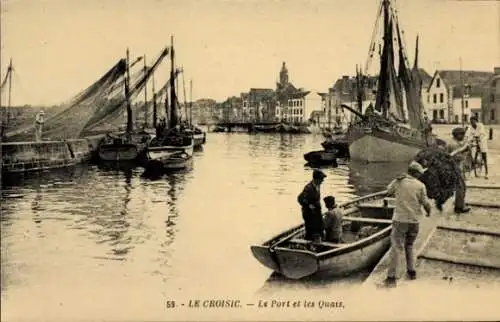 Ak Le Croisic Loire Atlantique, Le Port, les Quais