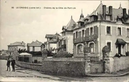 Ak Le Croisic Loire Atlantique, Chalets an der Côte de Port Lin, Häuser, Reiseblick, Ansichten