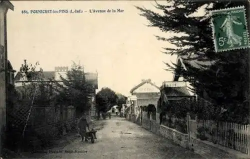 CPA Pornichet les Pins Loire Atlantique, Avenue de la Mer