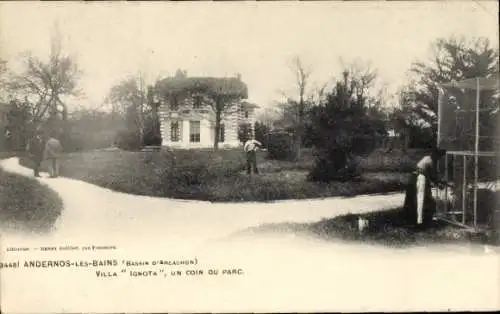Ak Andernos les Bains Gironde, Villa Ignota, Park