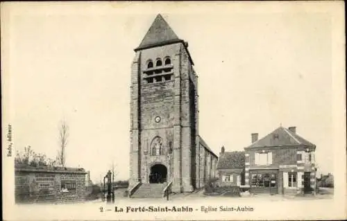 Ak La Ferté Saint Aubin Loiret, Eglise Saint-Aubin