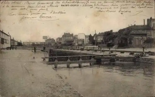 Ak Saint Denis Seine-Saint-Denis, Schleuse