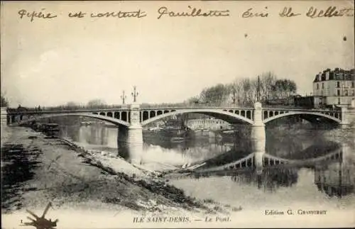 Ak Ile Saint Denis Seine Saint Denis, Brücke