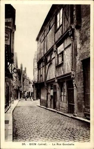 Ak Gien Loiret, Rue Gambetta