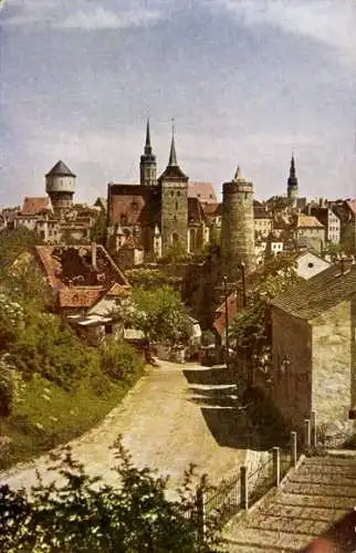 Ak Bautzen in der Oberlausitz, Teilansicht, Michaeliskirche