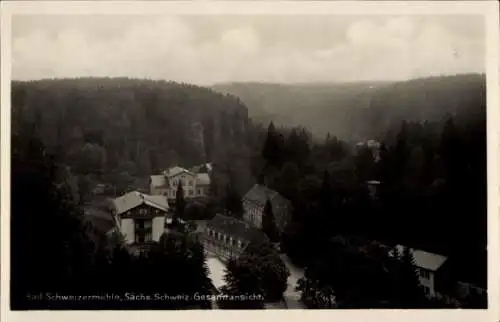 Ak Rosenthal Bielatal Schweizermühle, Hotel Schweizermühle