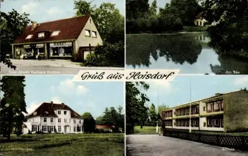 Ak Hoisdorf in Schleswig-Holstein, Spar-Markt, Am See, Wittensee, Schule