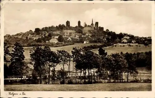 Ak Stolpen in Sachsen, Gesamtansicht, Schlossgasthaus