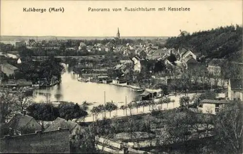 Ak Rüdersdorf bei Berlin, Kalkberge, Panorama vom Aussichtsturm, Kesselsee, Stadtansicht,  