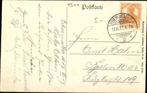 Ak Eberswalde, Panorama, Kirche