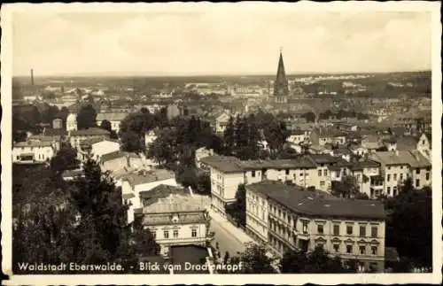 Ak Eberswalde, Blick vom Drachenkopf, Kirchturm