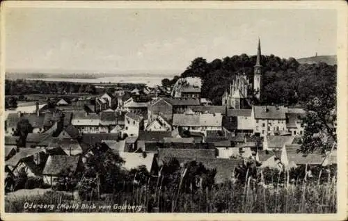 Ak Oderberg in der Mark, Stadtansicht, Gaisberg, Kirche, Häuser, Landschaft