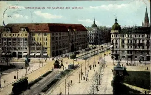 Ak Berlin Schöneberg, Wittenbergplatz, Kaufhaus des Westens, Straßenbahn