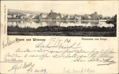 Ak Berlin Zehlendorf Wannsee Stolpe, Panorama