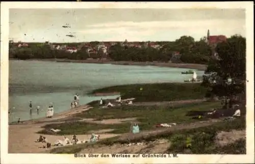 Ak Grünheide in der Mark, Blick über den Werlsee