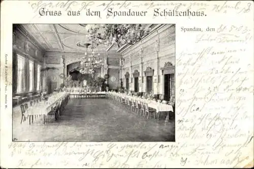 Ak Berlin Spandau, Spandauer Schützenhaus, Festsaal