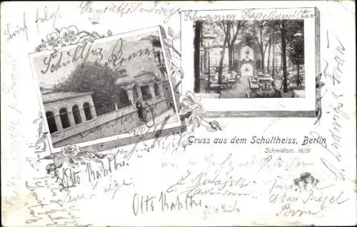 Ak Berlin, Schmidtstraße 18/19, Gastwirtschaft Schultheiss