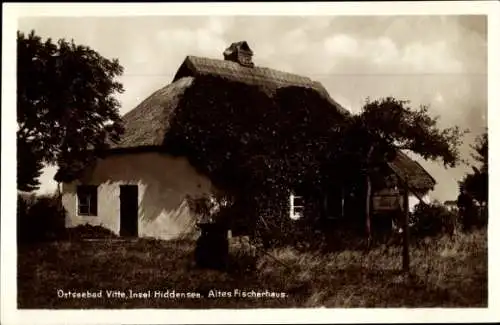 Ak Vitte Insel Hiddensee in der Ostsee, altes Fischerhaus