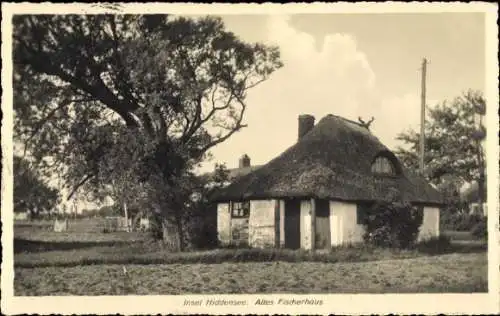 Ak Insel Hiddensee in der Ostsee, Altes Fischerhaus, Reeddach