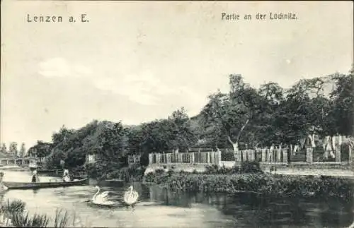 Ak Lenzen an der Elbe Prignitz, an der Löcknitz