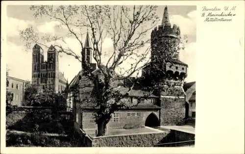 Ak Prenzlau in der Uckermark, St. Marienkirche, Muttertorturm