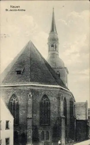 Ak Nauen im Havelland, St. Jacobi-Kirche,  Architektur, gotischer Stil