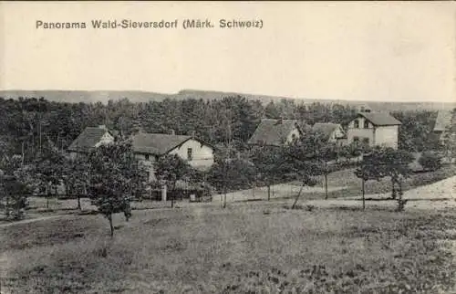 Ak Waldsieversdorf Märkische Schweiz, Panoramaansicht, Häuser, Bäume, Landschaft