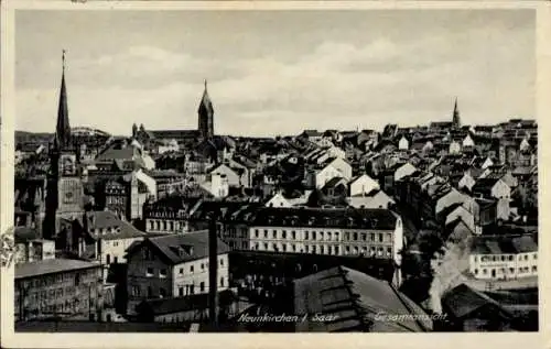 Ak Neunkirchen im Saarland, Gesamtansicht, Vogelschau