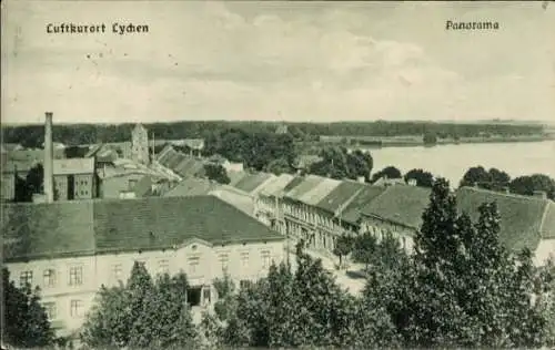 Ak Lychen in der Uckermark, Panorama, Luftkurort  Grüne Landschaft, Historische Gebäude