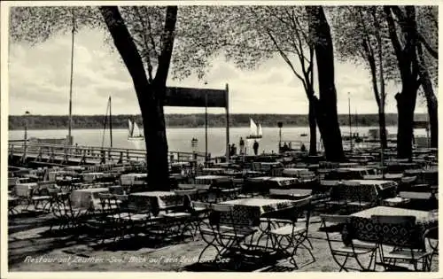 Ak Zeuthen Dahme Brandenburg, Restaurant Zeuthen See, Terrassen