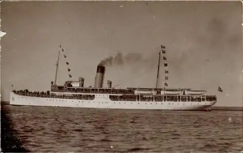 Foto Ak Dampfer Odin, Reederei Braeunlich Stettin, Salonschnelldampfer