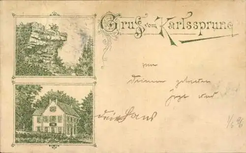 Litho Saverne Zabern Elsass Bas Rhin, Karlssprung