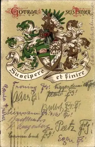 Studentika Litho Gotha sei's Panier, Suscipere et finire