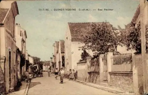 Ak Quincy Voisins Seine et Marne, Rue Pasteur