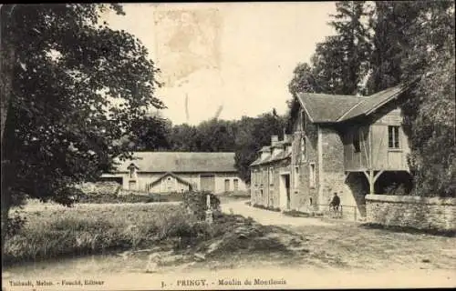 Ak Pringy Seine et Marne, Mühle Montlouis