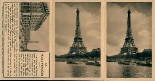 Klapp Ak Paris I Louvre, Eiffelturm, Place Vendôme, luxuriöse Hotels, Maison Aine-Montaillé