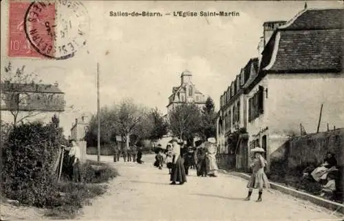 CPA Salies de Béarn Pyrénées Atlantiques, Eglise Saint-Martin