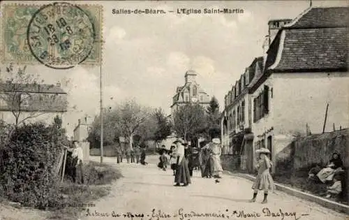CPA Salies de Béarn Pyrénées Atlantiques, Eglise Saint-Martin