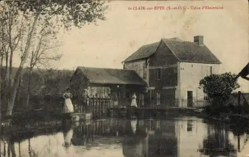 CPA Saint Clair Sur Epte Val d'Oise, Usine d'Electricité